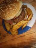 Hamburguesa rellena de queso Oaxaca