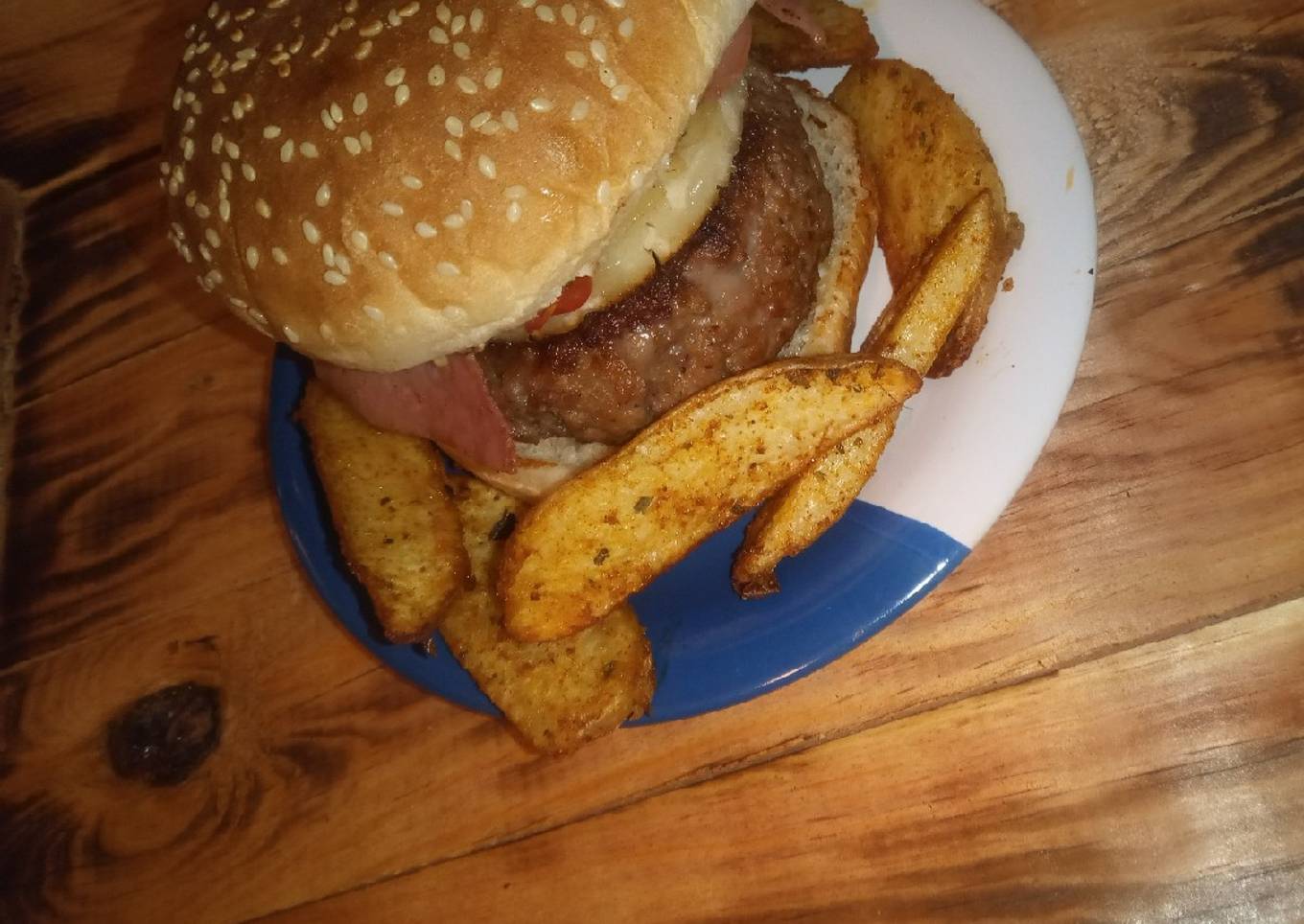 Hamburguesa rellena de queso Oaxaca