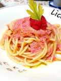 Spaghetti al limone e caviale rosso