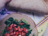 Panqueque de acelga y tomate apto para diabéticos