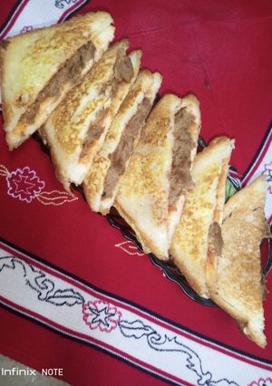 A picture of Egg shami sandwich.