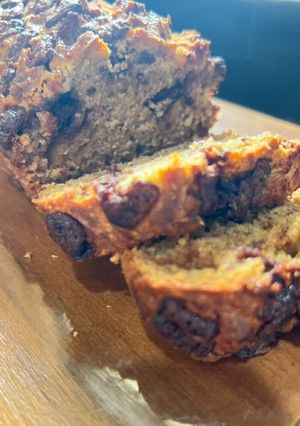 Foto resep Banana Bread Choco Chips Cream Cheese