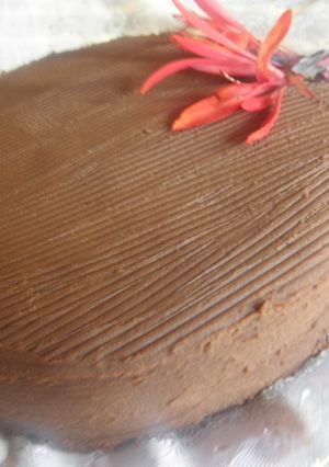 Una foto de Torta oscura/negra de miel y canela