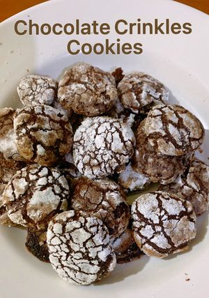 Foto resep Chocolate Crinkle Cookies, No margarin