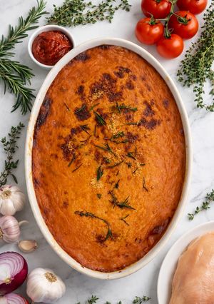 صورة لوصفة صينية دجاج بالأرز والبشاميل