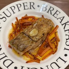 Haddock Fillet with Grilled Carrot A picture of Haddock Fillet with Grilled Carrot.