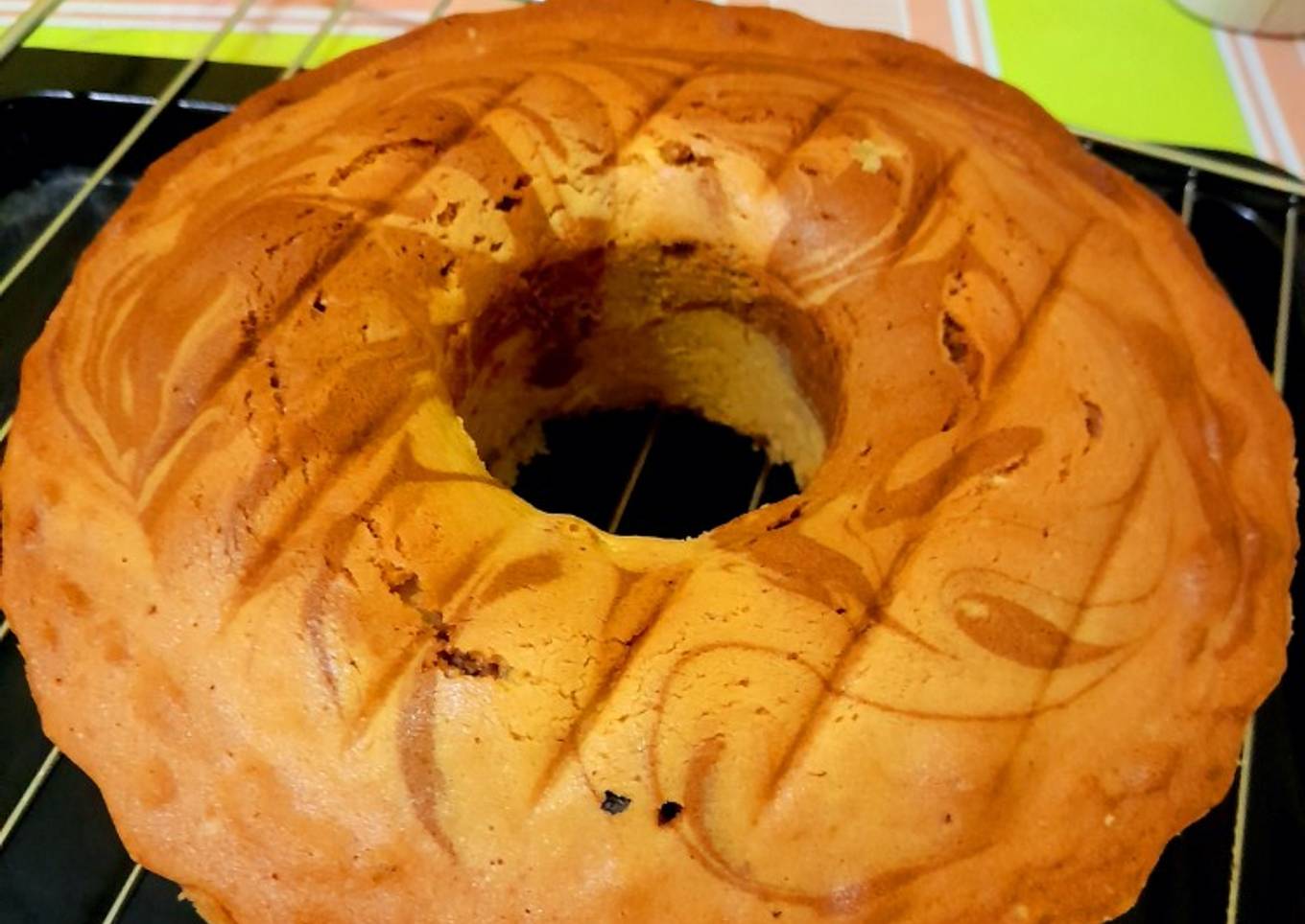 Cara Gampang Menyiapkan Vanilla choco marble Anti Gagal