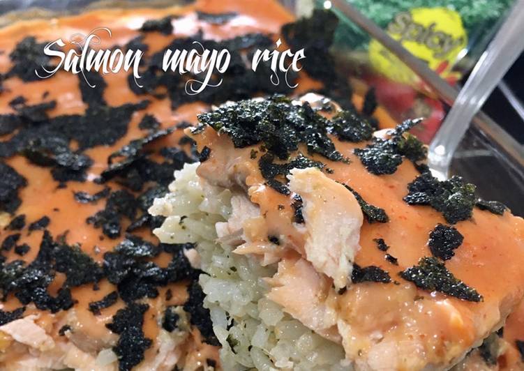 Baked salmon mayo rice (spicy)