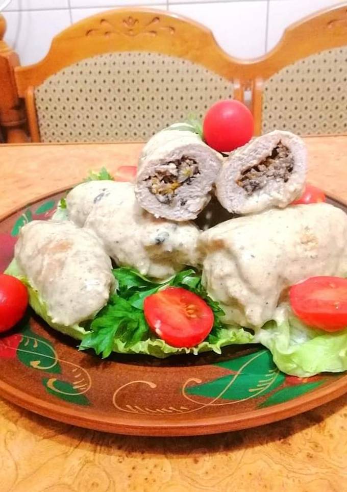 Крученики з білими грибами
