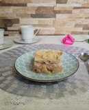 Crumble pera y manzana con mermelada membrillo