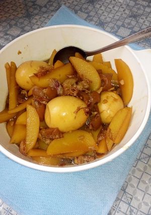 Foto resep Ayam telor kentang kecap