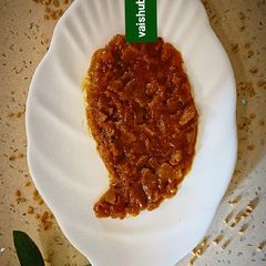 A picture of Mango Fenugreek Chutney (Methamba)(Totapuri mango dish).