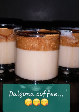 A picture of Dalgona coffee.