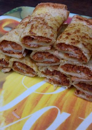 Foto resep Sandwich gulung abon simple