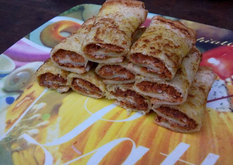 Sandwich gulung abon simple