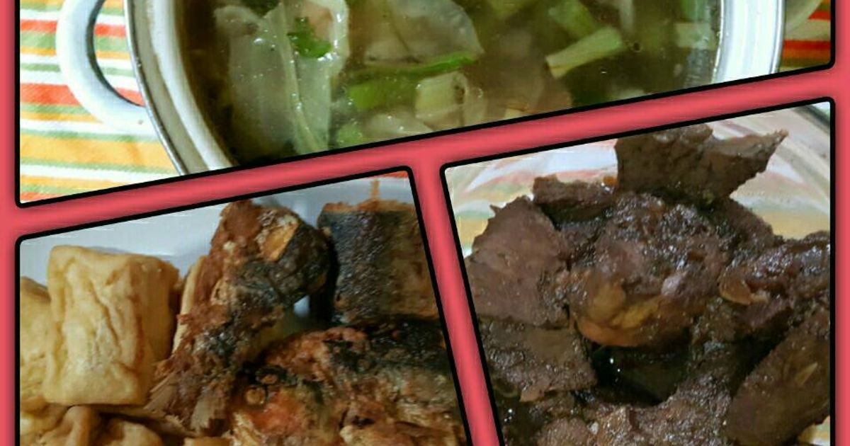 Menu buka puasa (sayur + lauk)
