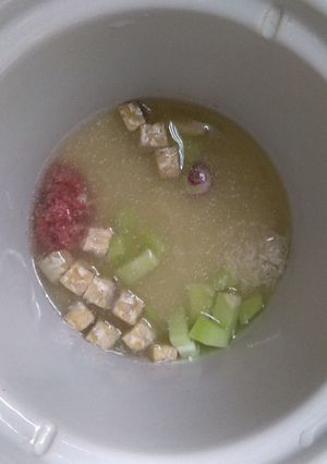 Foto resep MPASI 6m Labu Siam Tempe Daging