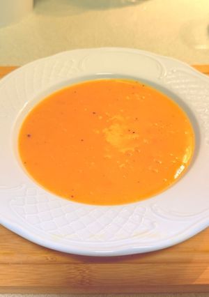 Una foto de Crema de Calabaza y Zanahoria