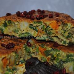 A picture of Green beans frittata (Tabrizi Kookoo loobia sabz)#familyfriendly.