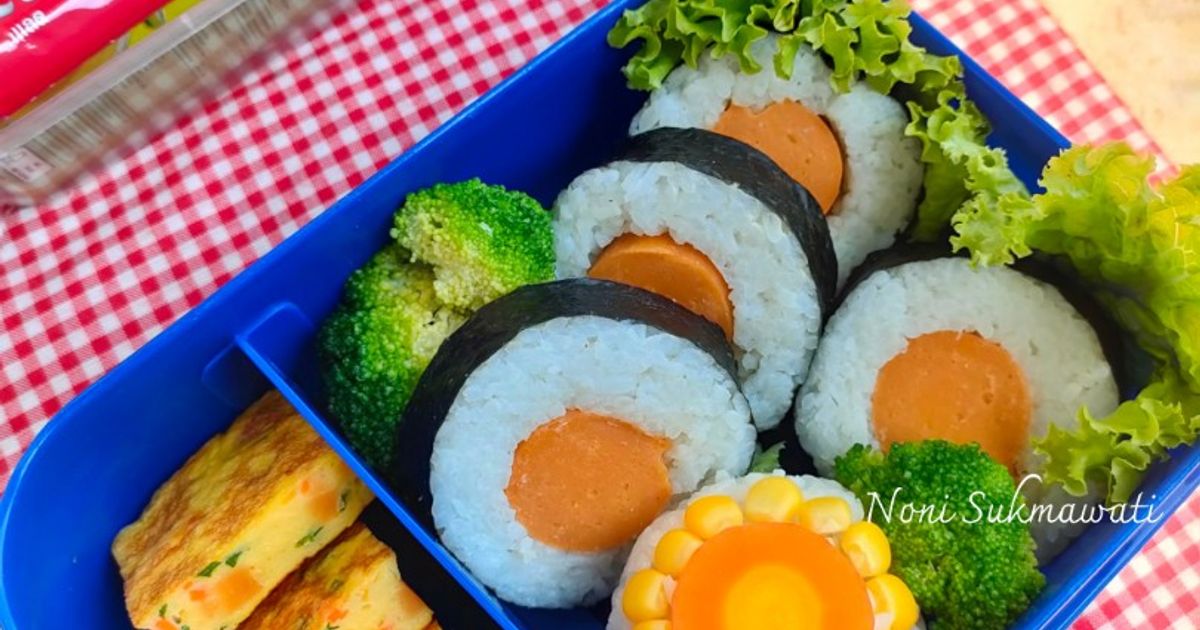 Bekal sekolah, Dadar Telur dgn sosis & wortel