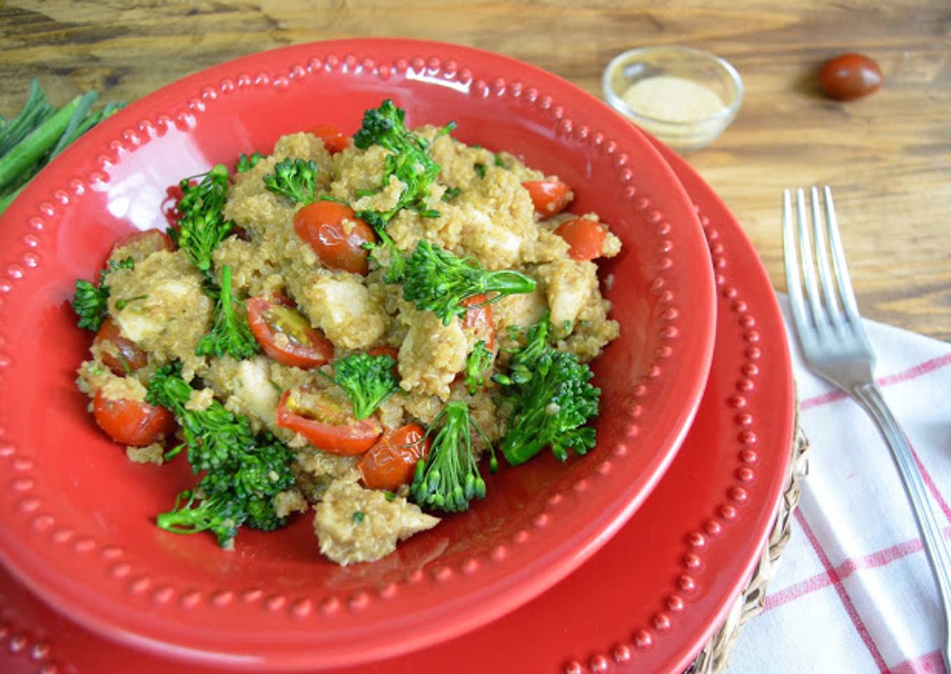 Quinoa con pollo y verduras