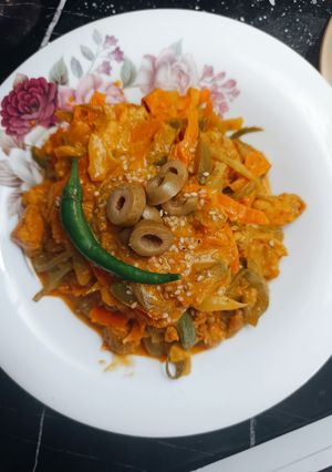 عکسی از دستور پاستا کدو خامه ای🍝