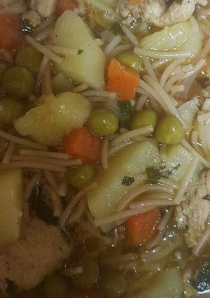 صورة لوصفة شوربة الدجاج والخضار