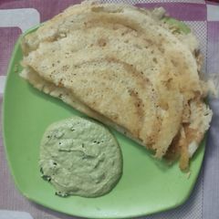 A picture of Idli/Dosa Batter. Soyabean seeds Dosa & Green coconut chutney.