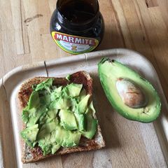 A picture of Marmite Avocado Toast.