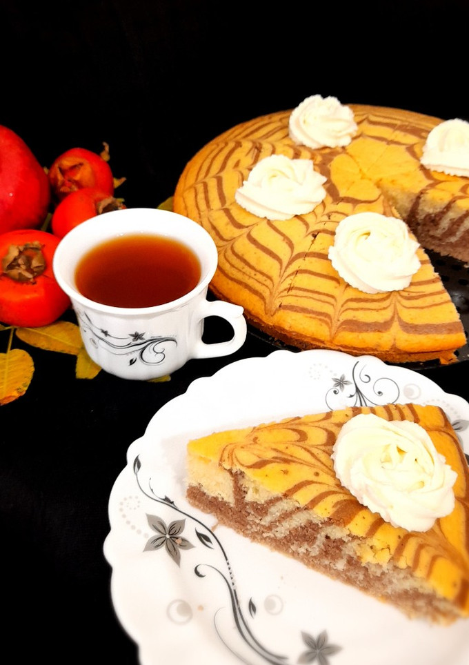 عکسی از دستور کیک زبرا