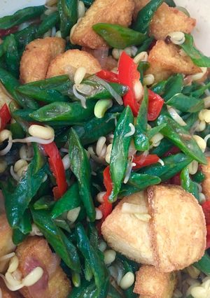 Foto resep Tumis Kacang Panjang Tofu