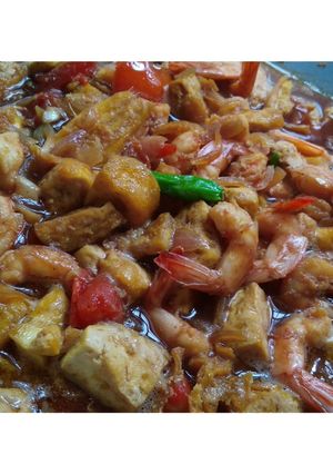 Foto resep Udang tahu kecap