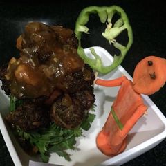 Capsicum Manchurian With Stuff Noodles A picture of Capsicum Manchurian With Stuff Noodles.