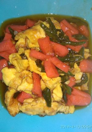 Foto resep Sosis Telor masak Cabai Ijo