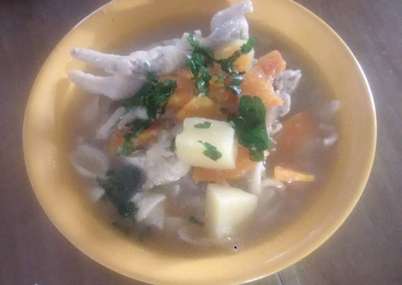 Sop ceker ayam