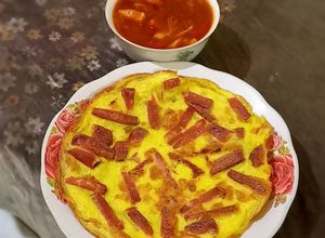 Foto resep Sweet & Sour Beef Luncheon Omelette (Dadar Asam Manis)