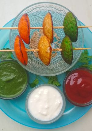 A picture of Tricolor Healthy Suji Hemispheres.