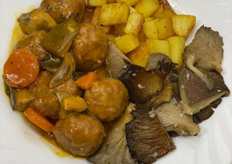 Albóndigas con setas al Hopkins