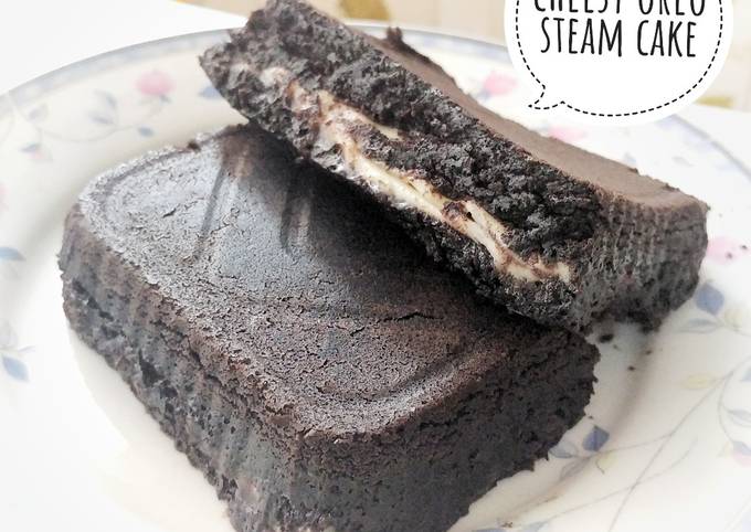 Cheesy oreo steam cake