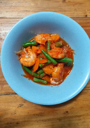 Foto resep Udang Buncis Balado