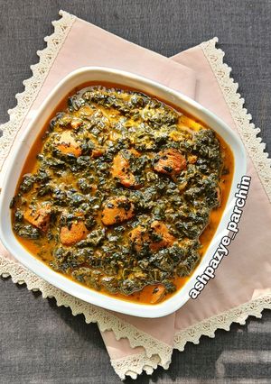 عکسی از دستور مرغ اسفناجی 🌸 خورش اسفناج