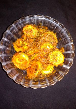 A picture of Karela ka aachar.