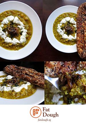 A picture of Ash-E Bademjan | Persian Eggplant Soup.