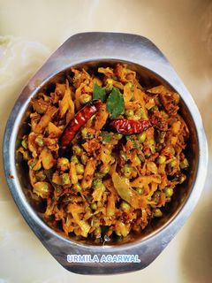 पत्ता गोभी मटर की सब्जी साउथ इंडियन स्टाइल में रेसिपी मुख्य फोटो