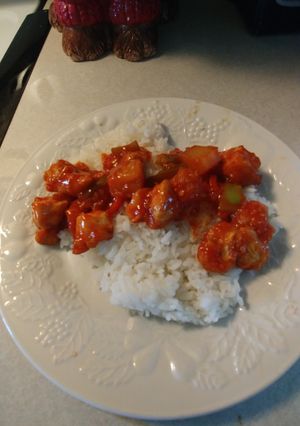 A picture of Pinoy Sweet and Sour Chicken.