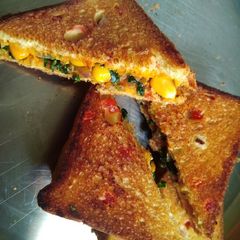 Palak corn sandwich A picture of Palak corn sandwich.