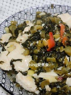 十分鐘上菜-雪菜炒雞肉片 的食譜成品照片