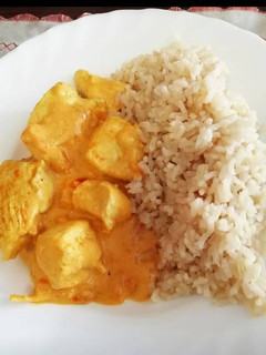 Una foto de Pollo al curry