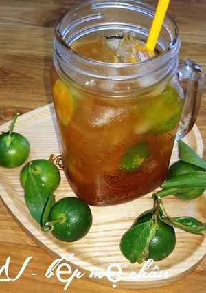 Hình của món Hồng trà tắc.