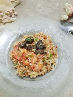 Foto resep Nasi goreng daging semur+udang